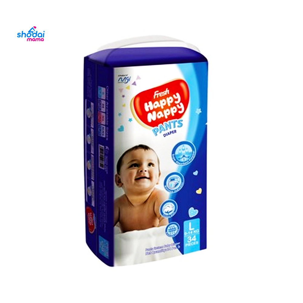 Fresh Happy Nappy Pants Baby Diaper (9-14Kg) - L 34pcs